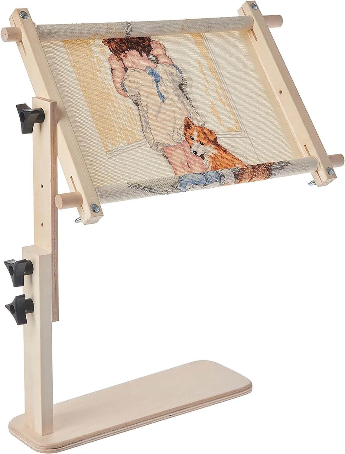 Frank A. Edmunds Sit-On Needlework Frame, 9" x 18", 2941,Light brown