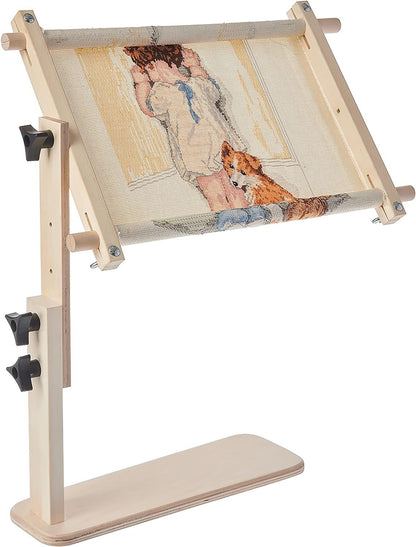Frank A. Edmunds Sit-On Needlework Frame, 9" x 18", 2941,Light brown