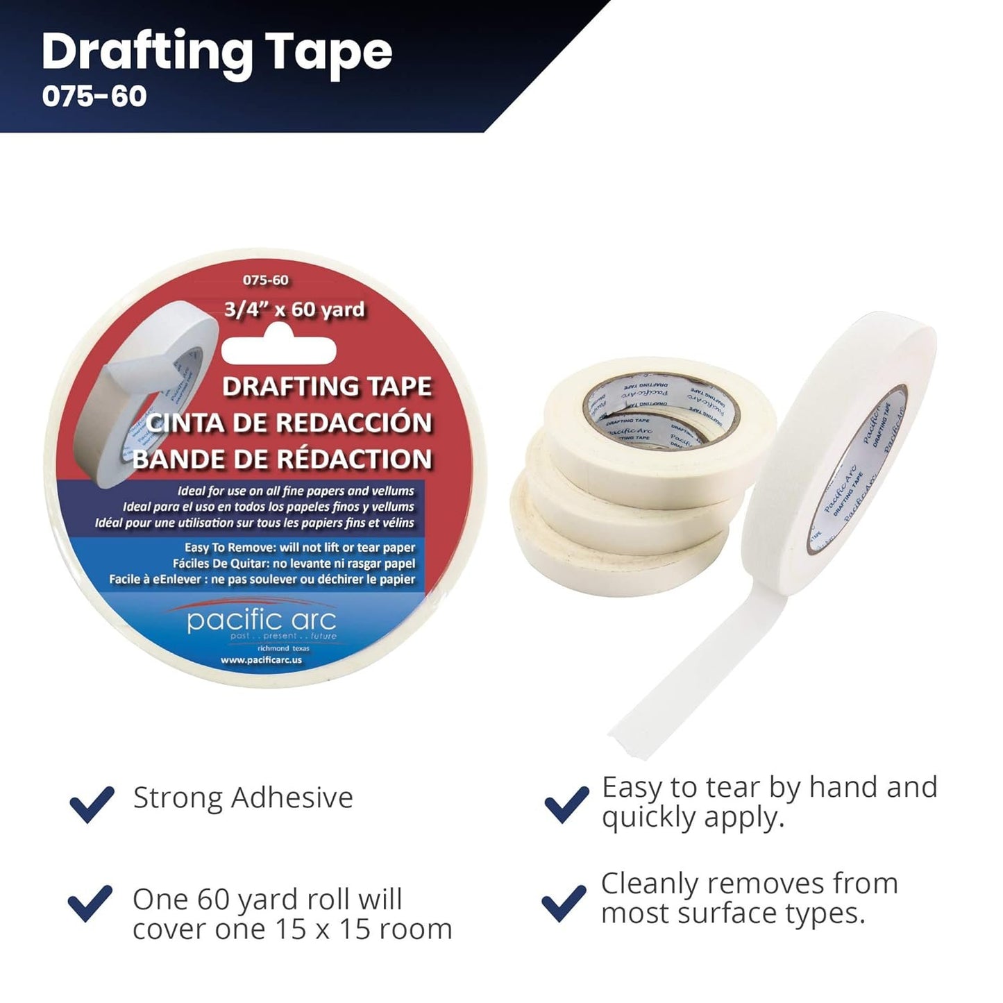 Pacific Arc Drafting Tape 3/4 in. Parent roll…