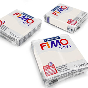 FIMO Soft Polymer Oven Modelling Clay - Most Popular Colours - 57g - Set of 3 - Black