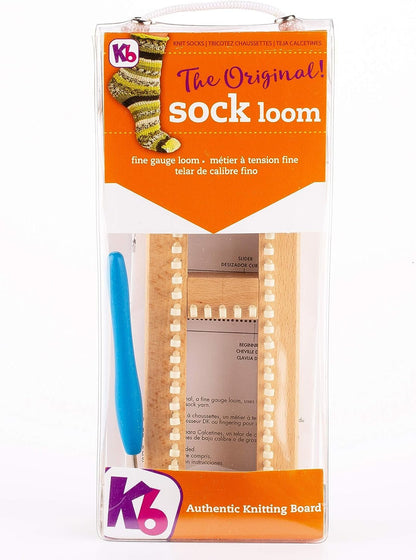 Authentic Knitting Board Sock Loom Original, Fine Gauge Wood Loom