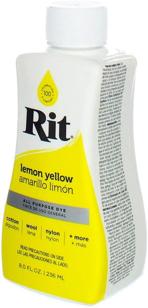 Rit Dyes lemon yellow liquid 8 oz. bottle [PACK OF 4 ]