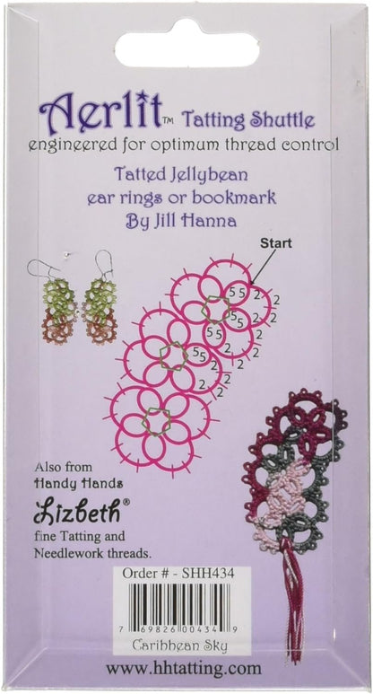 Handy Hands Aerlit Tatting Shuttle with 2 bobbins –SHH434, Caribbean Sky