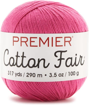 Premier Yarns Cotton Fair Solid Yarn-bright Pink