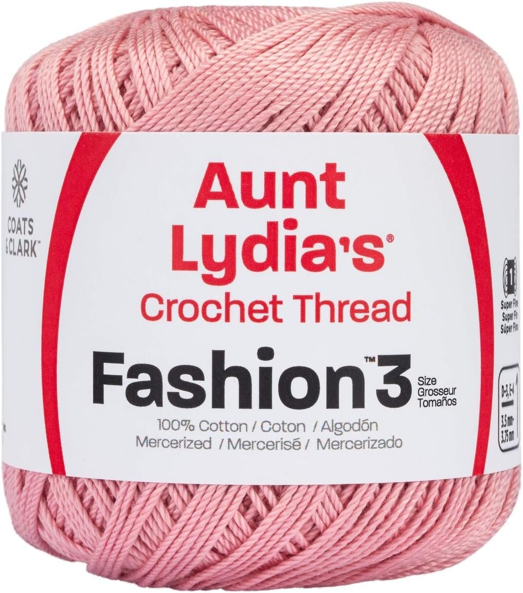 Aunt Lydia's Soft Mauve Fashion Crochet Thread Size 3