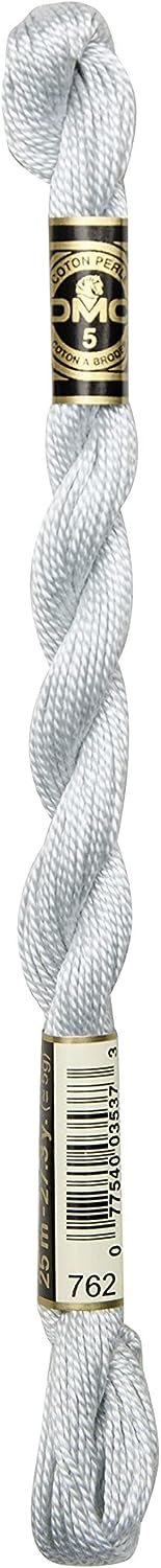 DMC 115 5-762 Pearl Cotton Thread, Very Light Pearl Grey, Size 5