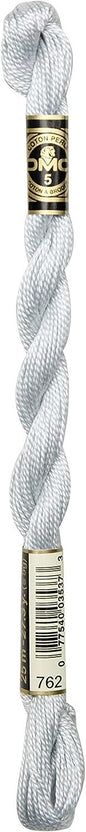 DMC 115 5-762 Pearl Cotton Thread, Very Light Pearl Grey, Size 5