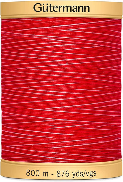 Gutermann Natural Cotton Thread Variegated 876yd, Deep Evening Sky