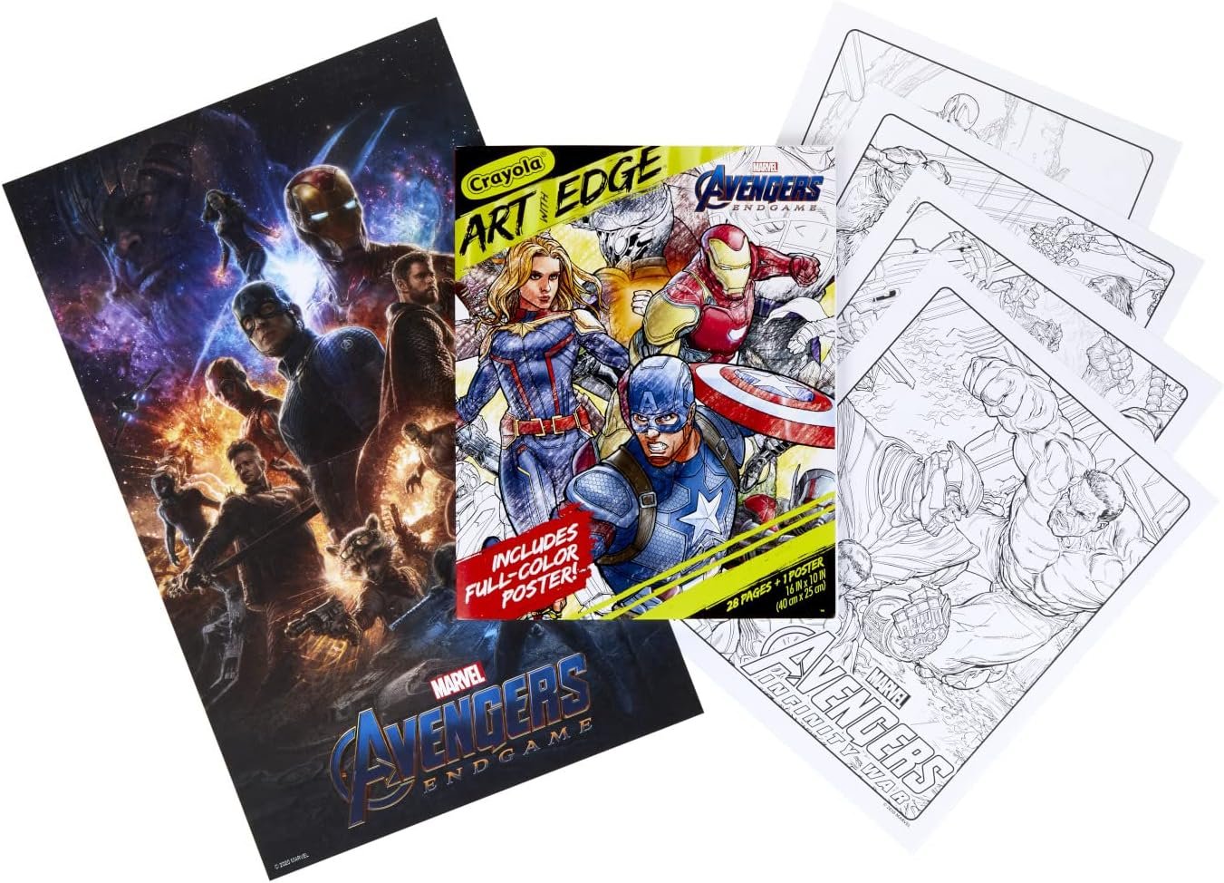 Crayola Marvel Avengers Endgame Coloring Pages, (Model: 40489)