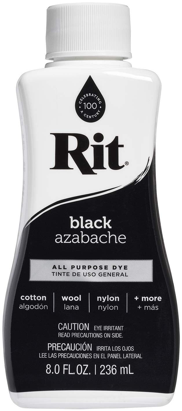 RIT DYE BLACK LIQUID 8OZ (Packaging May Vary)