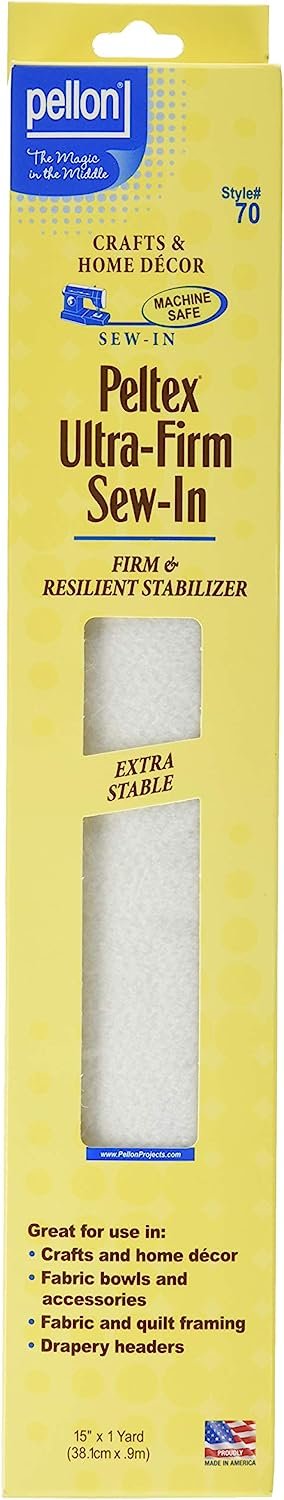 Pellon Ultra-Firm Sew stabilizer, 1 Pack, White