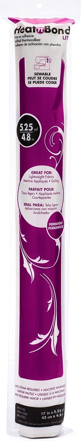 HeatnBond Lite Iron-On Adhesive Value Pack, 17 Inches x 5.25 Yards