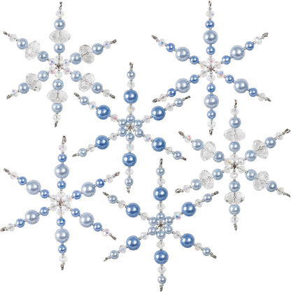 Solid Oak Crystal/Blue Snowflakes Ornament Kit