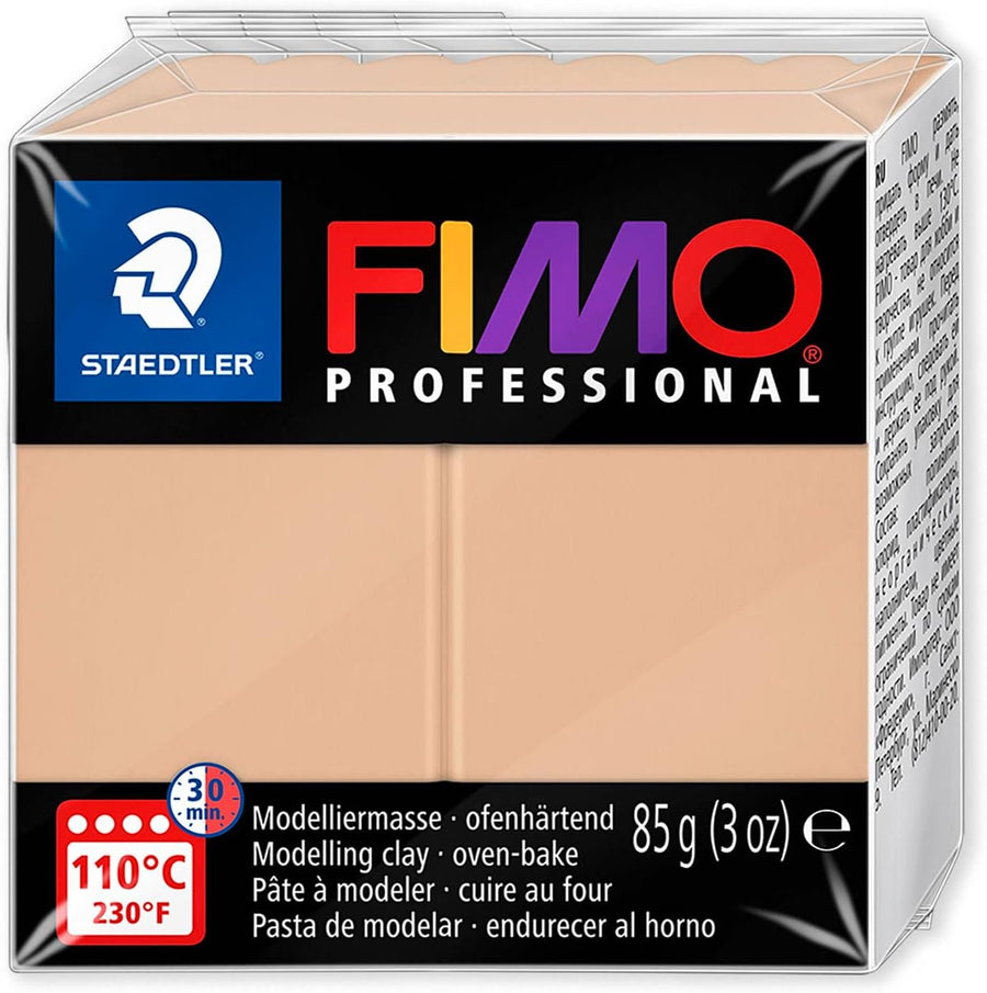 Staedtler 8004 FIMO Professional Oven-Hardening Polymer Modelling Clay - Pack of 9 x 85g Blocks - Warm Neutral Set