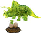 BePuzzled | Triceratops with Baby Deluxe Original 3D Crystal Puzzle, Ages 12 and Up