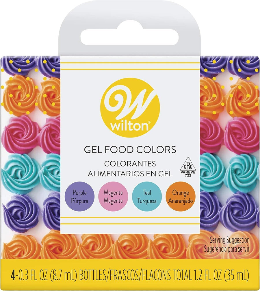 Wilton Gel Food Color Set, Primary, 0.3 Fl Oz, Pack of 4