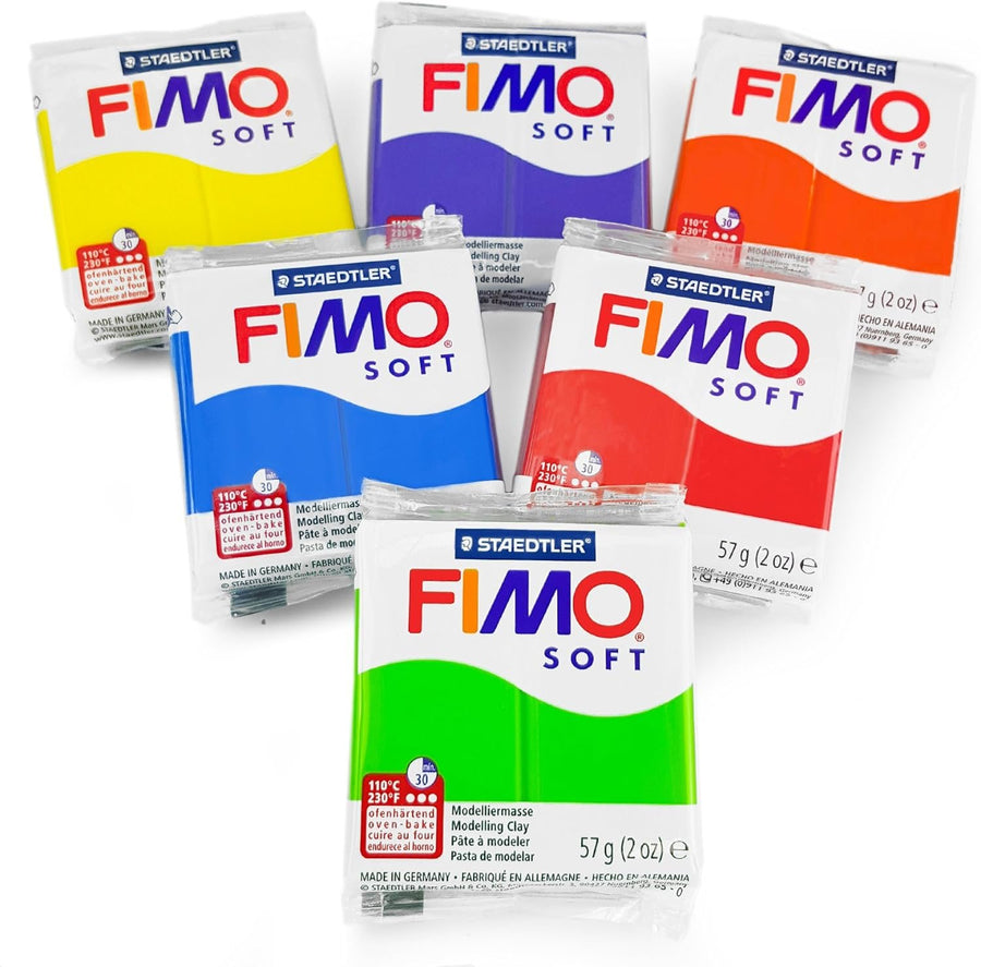 FIMO Soft Polymer Oven Modelling Clay - 57g - Set of 6 - Tropical Colours