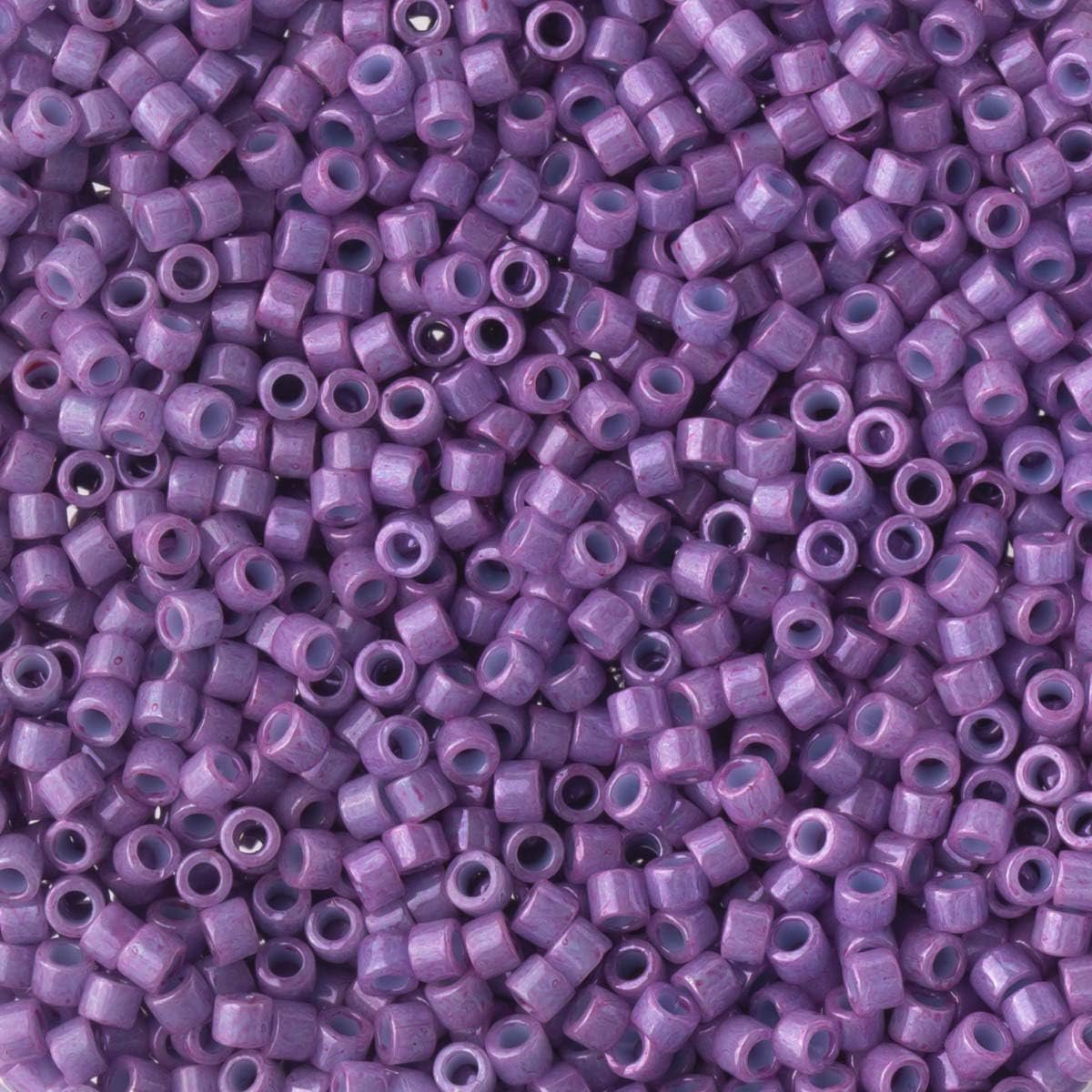 Delica Seed Beads Bundle: Size 11/0, Purple Opaque Palette Collection DB660, DB1363, DB1376-3 Tubes of 7.2 Grams ea