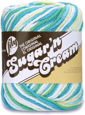 Lily Sugar 'N Cream The Original Ombre Yarn, 2oz, Gauge 4 Medium, 100% Cotton, Mod - Machine Wash & Dry