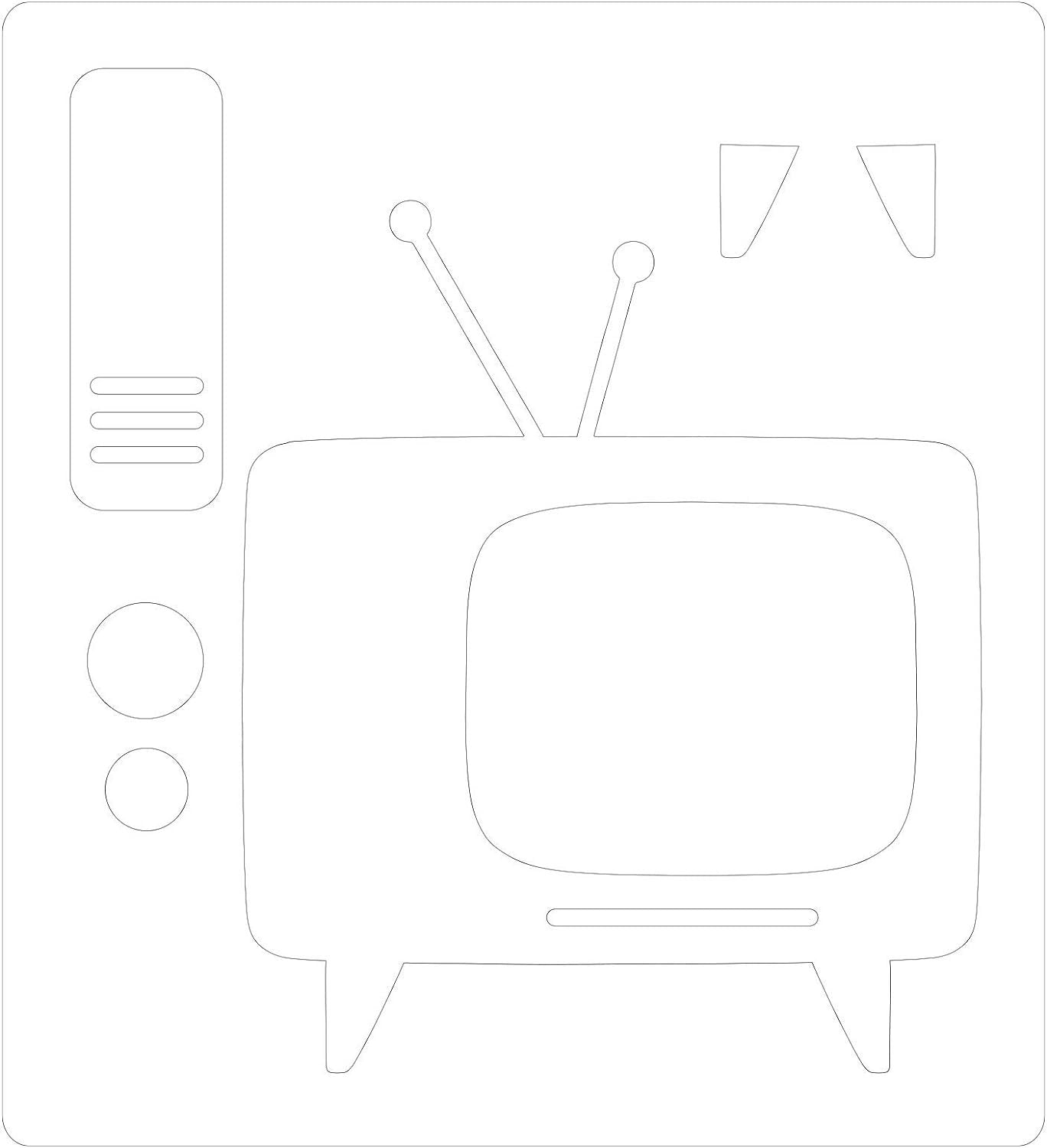 Sizzix Bigz Die Retro TV by Tim Holtz, 665371, Multicolor