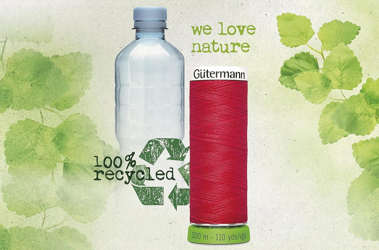 Gutermann 100% Recycled Polyester Sew-All Thread 100-10 Basic Coloured Reels, One Size, Multi