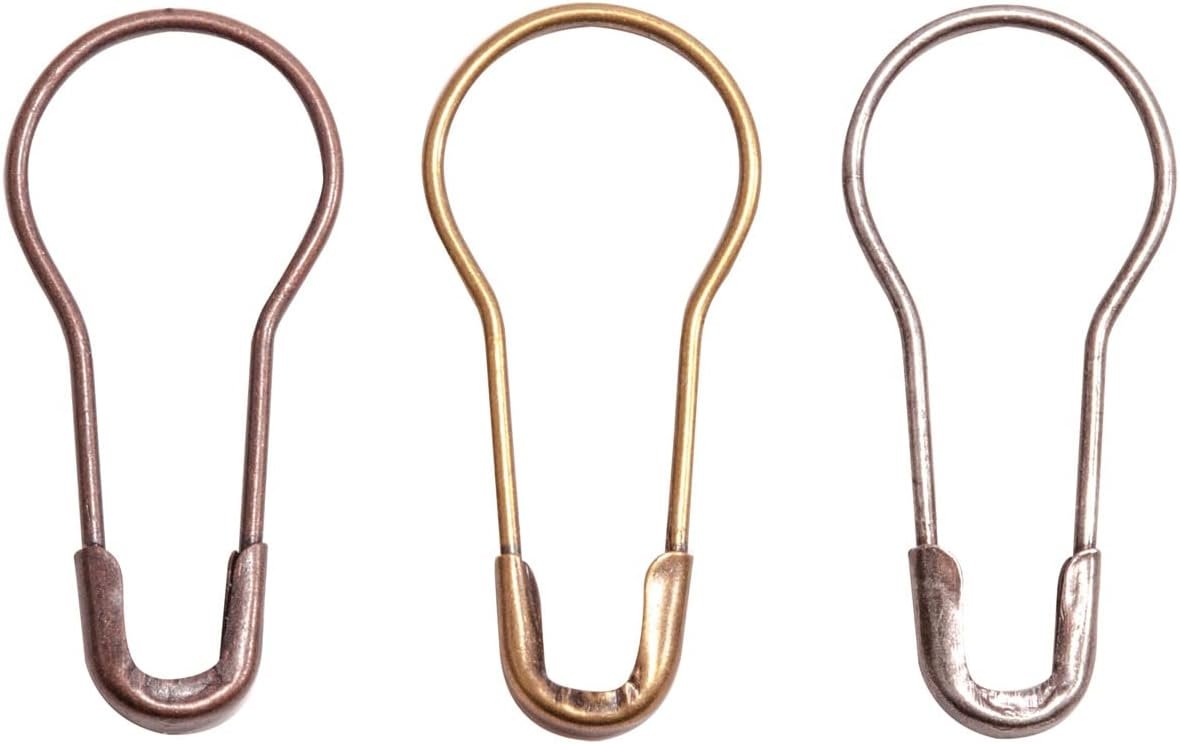 Loop Pins by Tim Holtz Idea-ology, Pack of 24, Nickel, Brass and Copper Finishes, TH93200