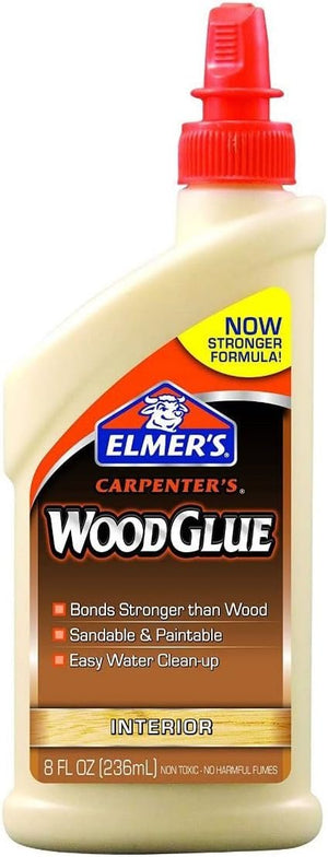 Elmer's E7010 Carpenter's Wood Glue, Interior, 8 Ounces , Tan