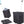 Load image into Gallery viewer, dbest products Bigger Smart Cart, Black Collapsible Rolling Utility Cart Basket Grocery Shopping Teacher Hobby Craft Art
