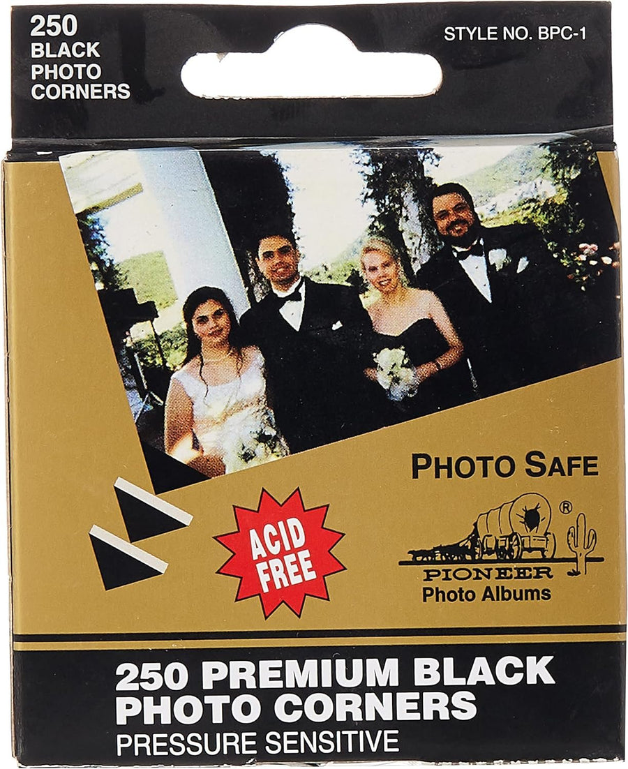 Pioneer Photo BPC-1 Corners Black 250Pk, 250 Count (Pack of 1)