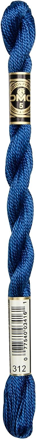 DMC 115 5-312 Pearl Cotton Thread, Very Dark Baby Blue, Size 5