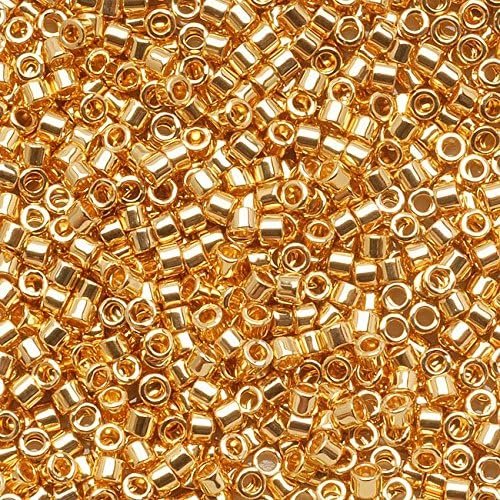 Miyuki DB-031 Delica Seed Beads 11/0 24K Gold Plated
