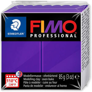 Staedtler 8004 FIMO Professional Oven-Hardening Polymer Modelling Clay - Pack of 6 x 85g Blocks - Berry Toned Colours