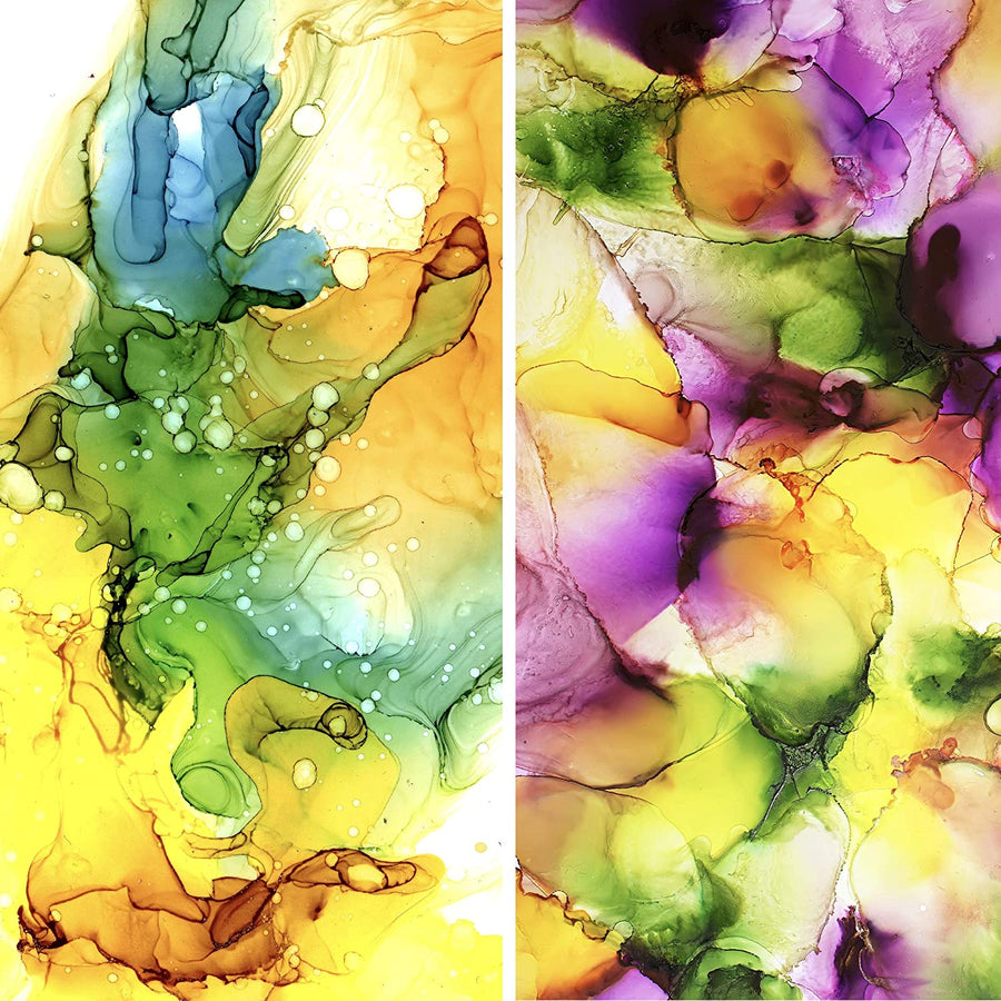 Pixiss Iridescent Alcohol Inks Set, 5 Highly Saturated Mythical