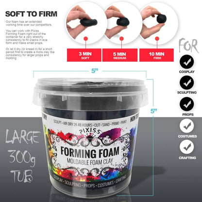 PIXISS Black Forming Foam Crafting Kit with Accessories
