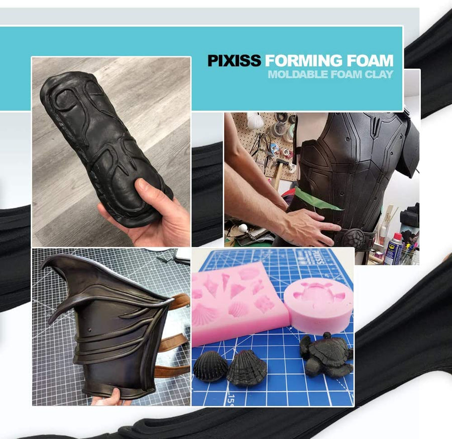 PIXISS Black Forming Foam Crafting Kit with Accessories